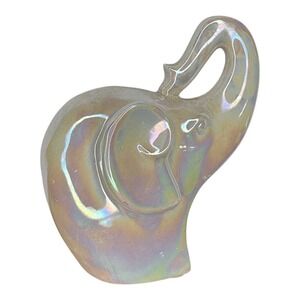 Vintage Elephant Figurine‎ Concepts Iridescent Home Decor Shelf Ceramic Statue